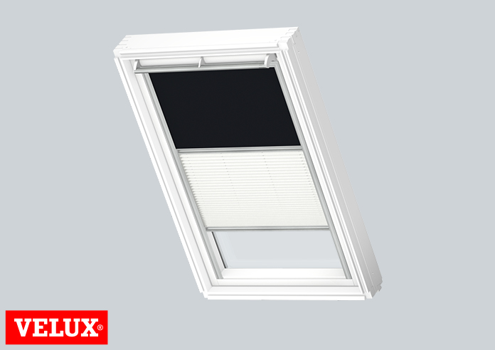 Duo Blind (Blackout), 3009 Black & 1016 White - VELUX Loft Blind - Image 3